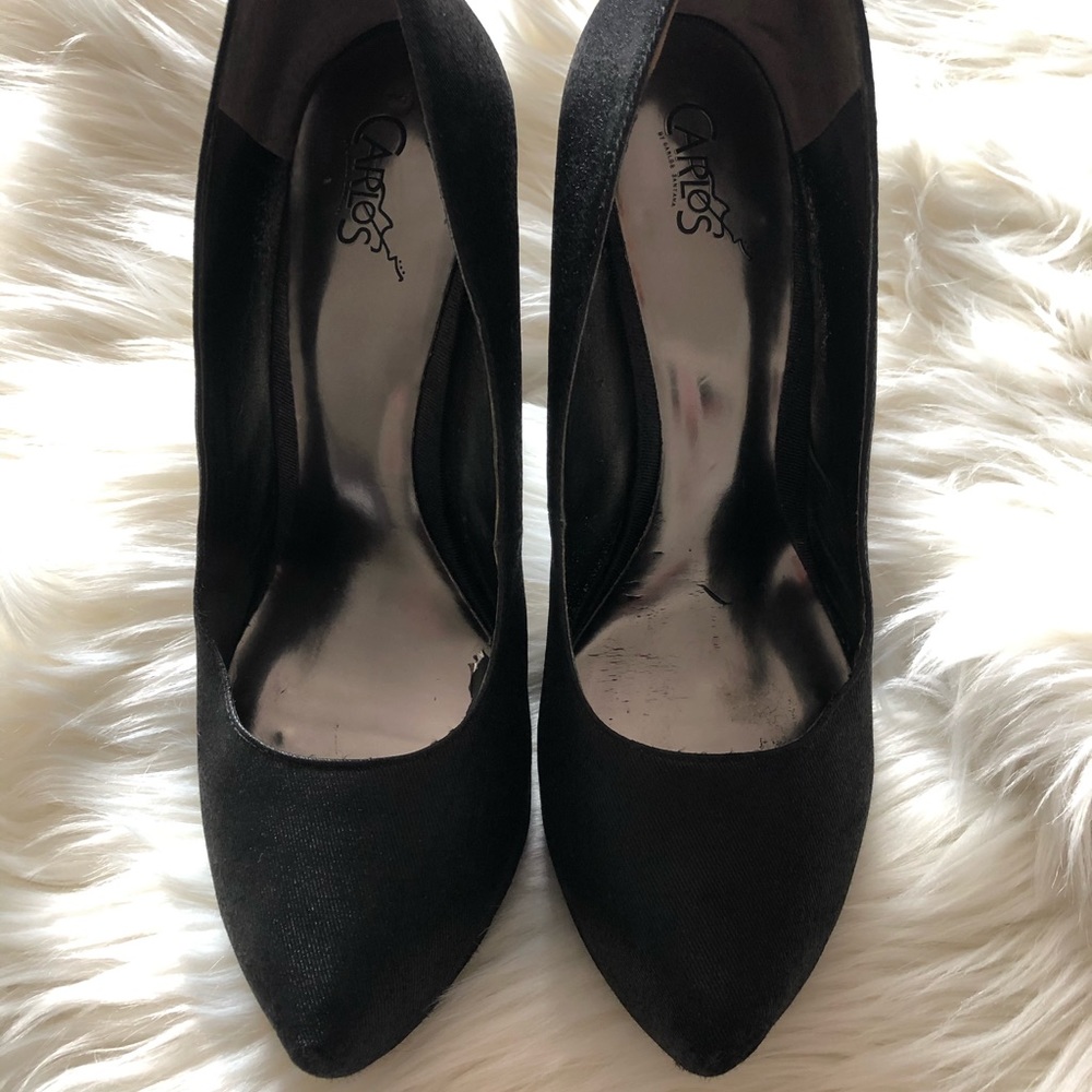 Carlos Santana Platonic Black Denim Pumps
